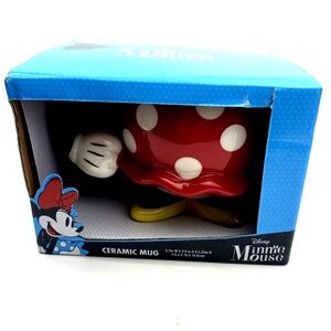 Disney Minnie Mouse Ceramic Mug Bottoms Coffee Cup Yellow Shoes Drinkware